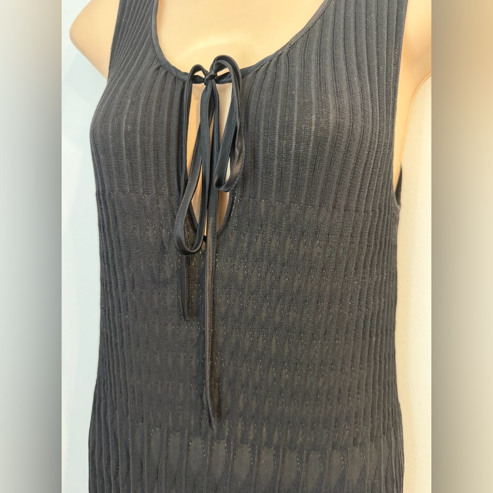 Christian Dior Boutique Diamond Pleated Sheer Knit Vintage Galliano Era 8 S/M - Picture 6 of 10